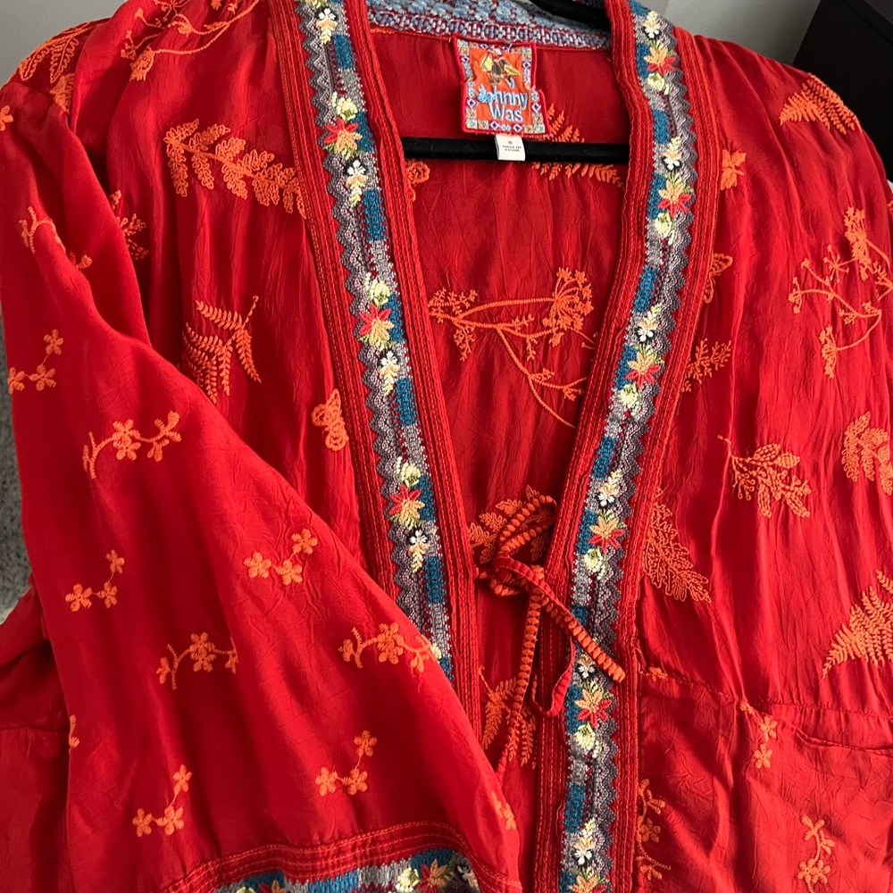 Johnny Was Womens Beautiful Orange
Star Danica Kimono Size- Small - Picture 2 of 10